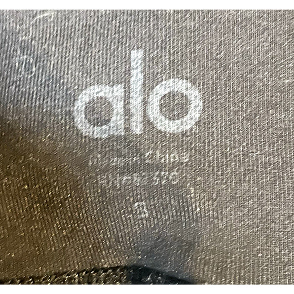 Alo Leggings Womens XS Black Airbrush Facet Workout Gym Running Mid Rise Yoga - Picture 3 of 13